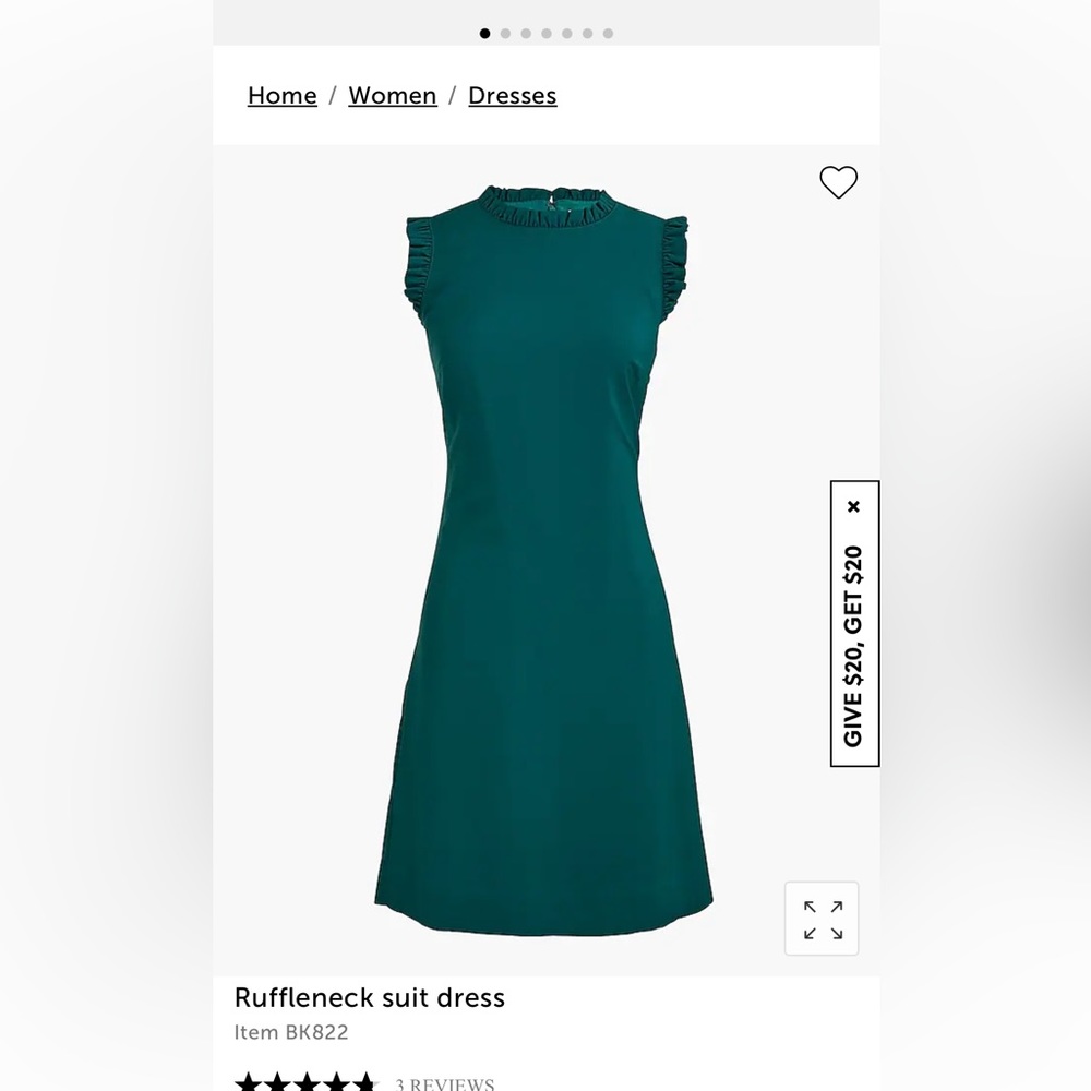 J Crew Ruffleneck Suit Dress